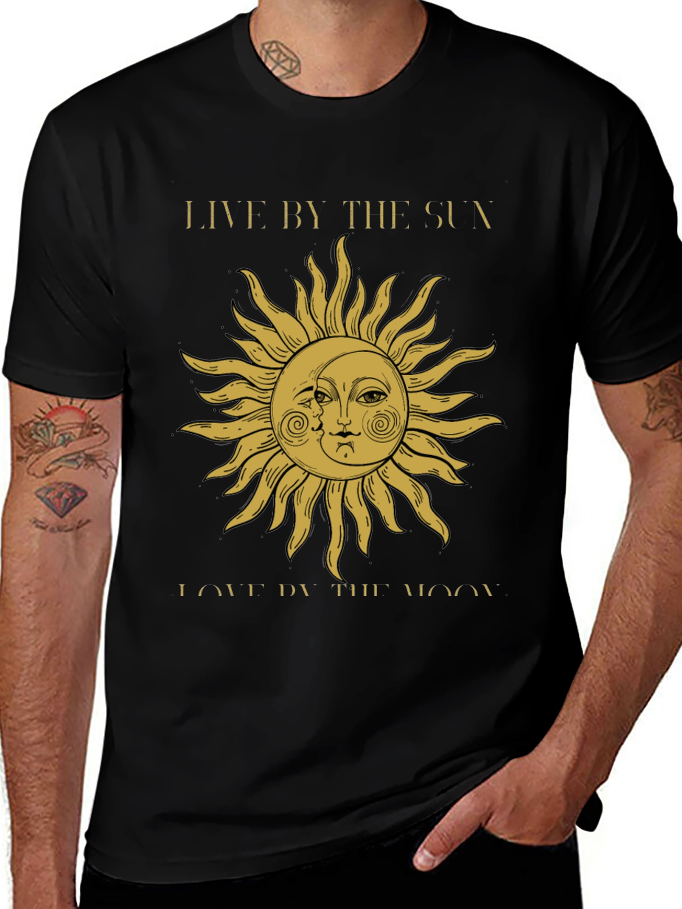 Celestial Sun & Moon Graphic T-Shirt - Unisex Fit