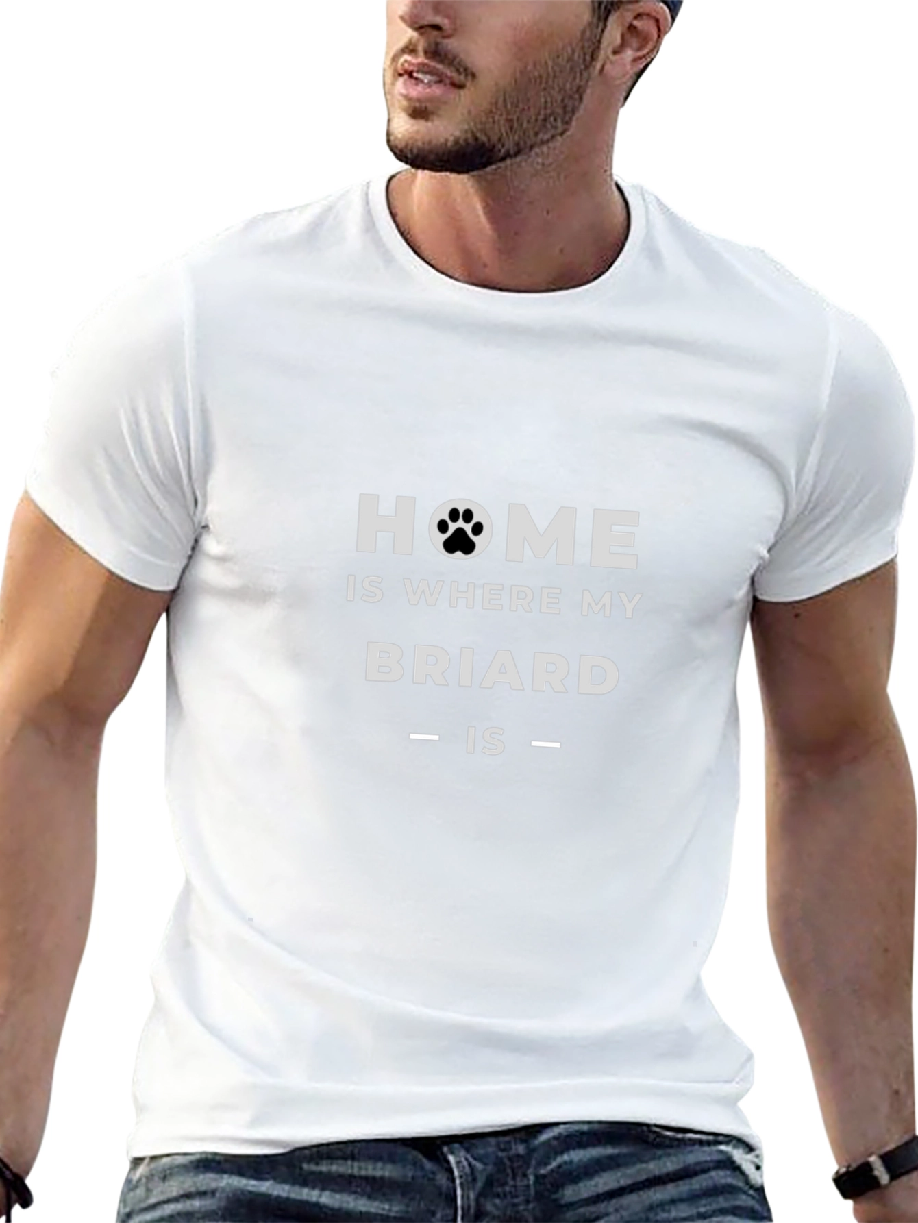 Home is Where My Briard Is T-Shirt