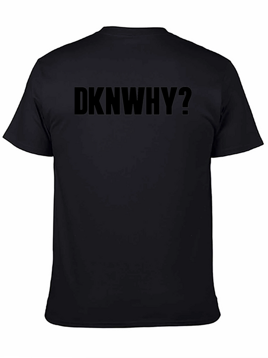 DKNWHY? Black Graphic Tee - Mens Casual Top