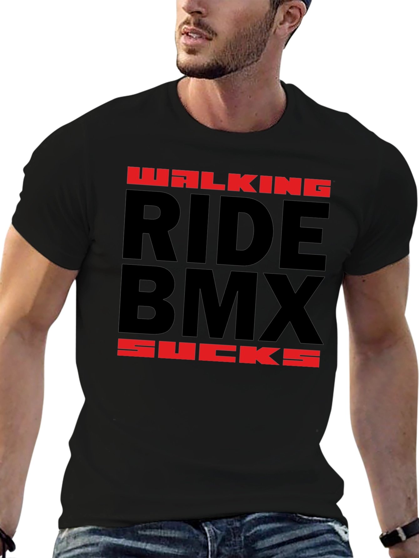 Ride BMX Sucks T-Shirt - Black Graphic Tee