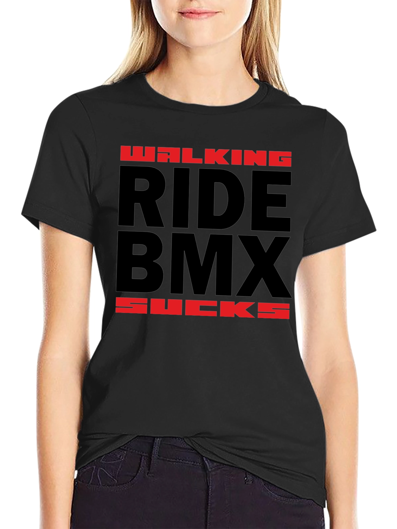 Ride BMX Sucks T-Shirt - Black Graphic Tee