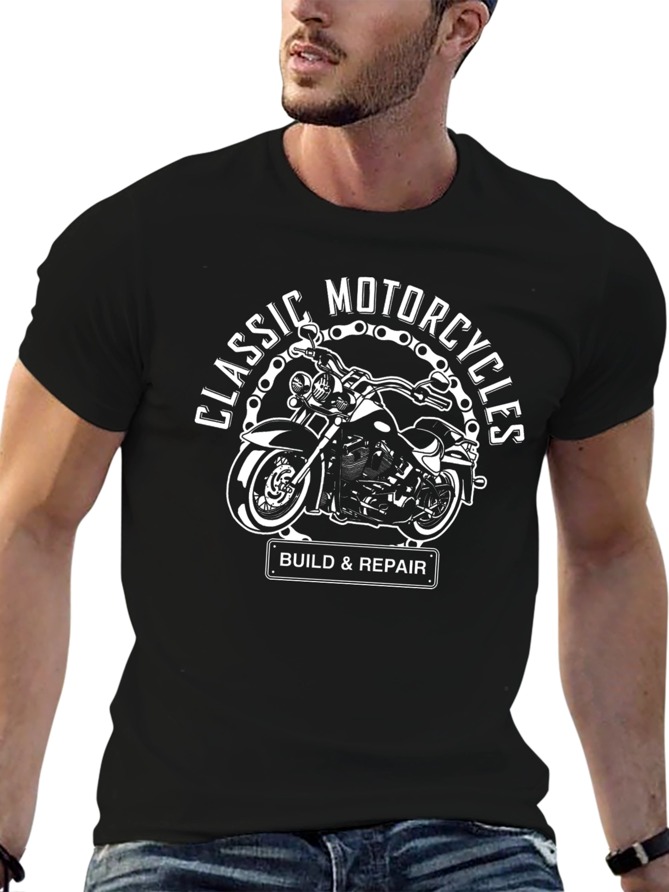 Classic Motorcycles Build & Repair Graphic Tee