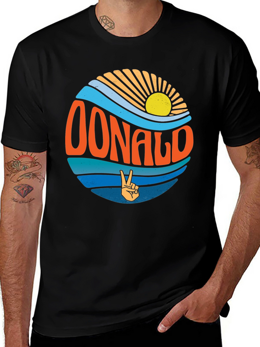 Retro Donald T-Shirt - Peace Sign Graphic Tee