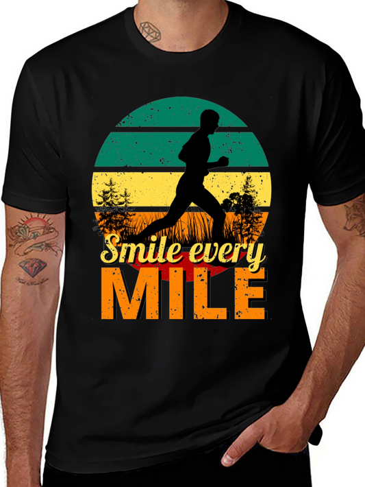 Smile Every Mile Retro Runner T-Shirt