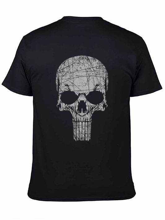 Skull Graphic Black T-Shirt - Grunge Style Tee