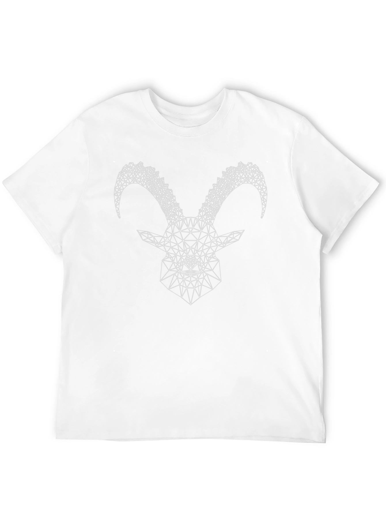 Geometric Goat Head Black T-Shirt