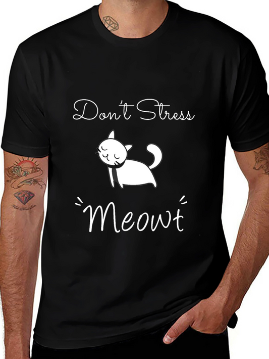 Dont Stress Meowt Black Cat T-Shirt