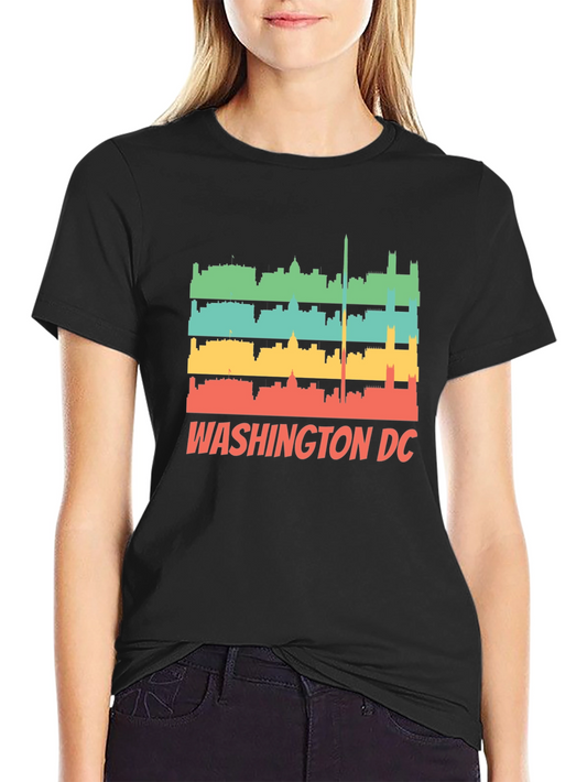 Washington DC Skyline Retro T-Shirt