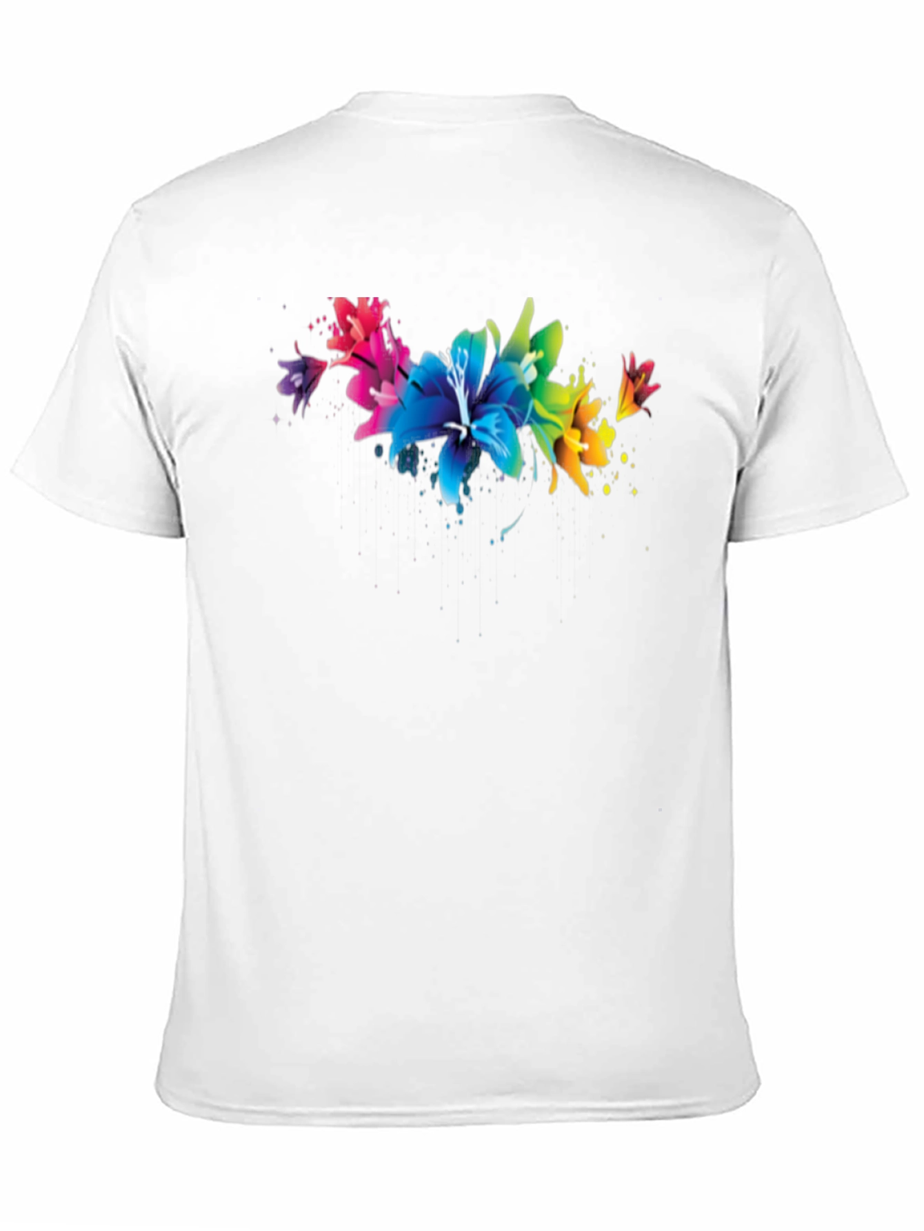 Floral Splatter Graphic Black T-Shirt