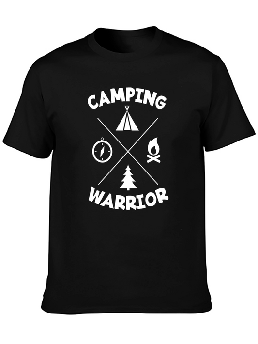 Camping Warrior Black Graphic Tee