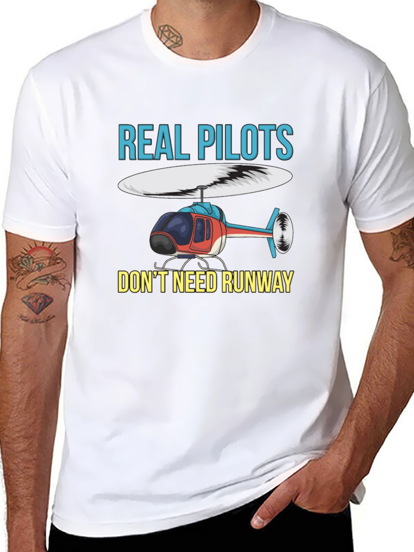 Real Pilots Dont Need Runway Graphic T-Shirt
