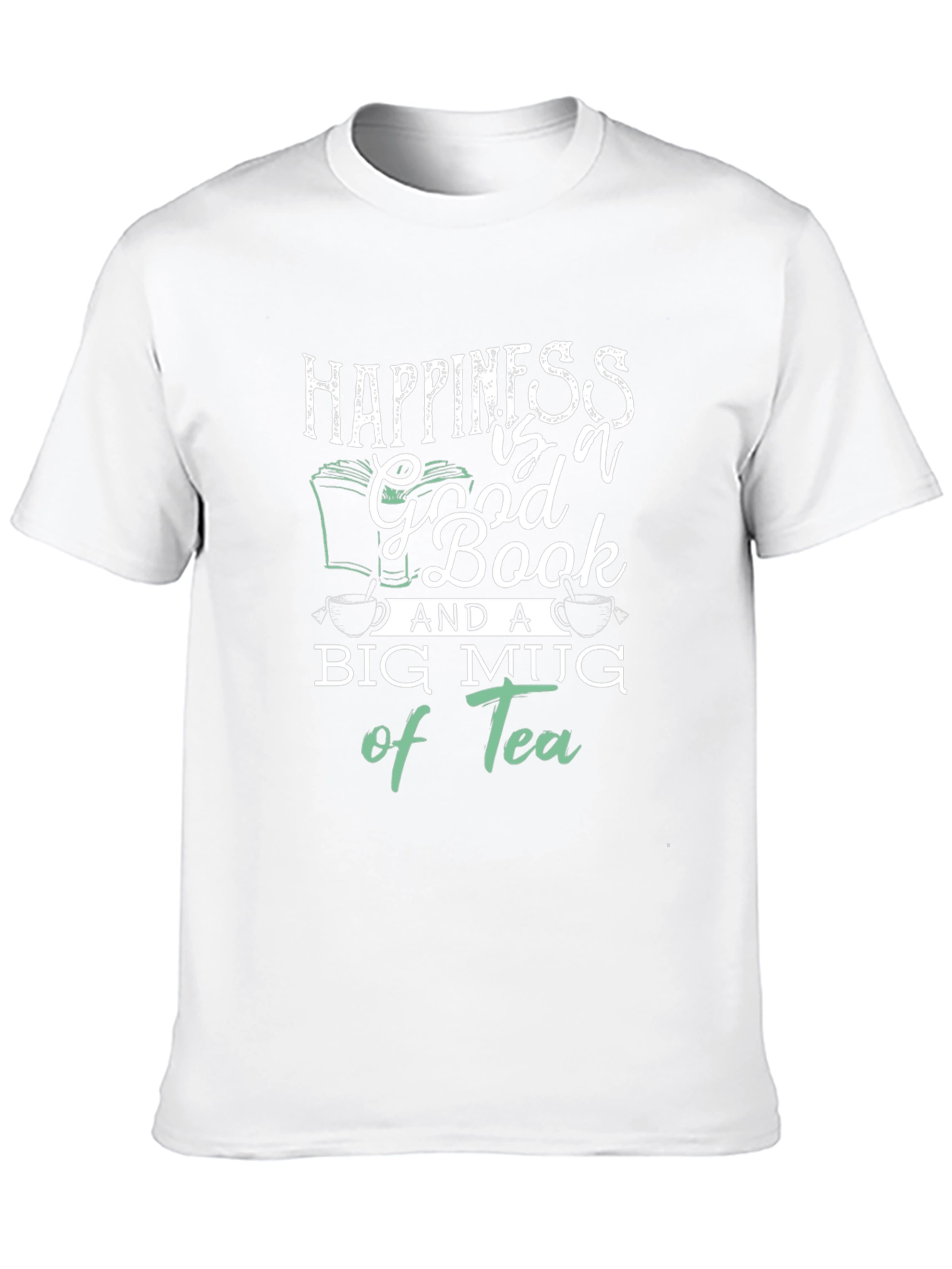Happiness Good Book & Big Mug Tea T-Shirt