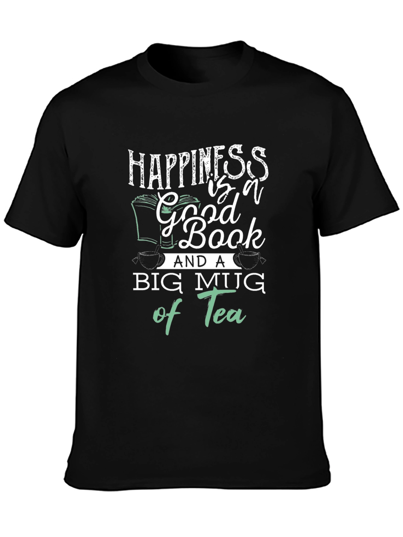 Happiness Good Book & Big Mug Tea T-Shirt