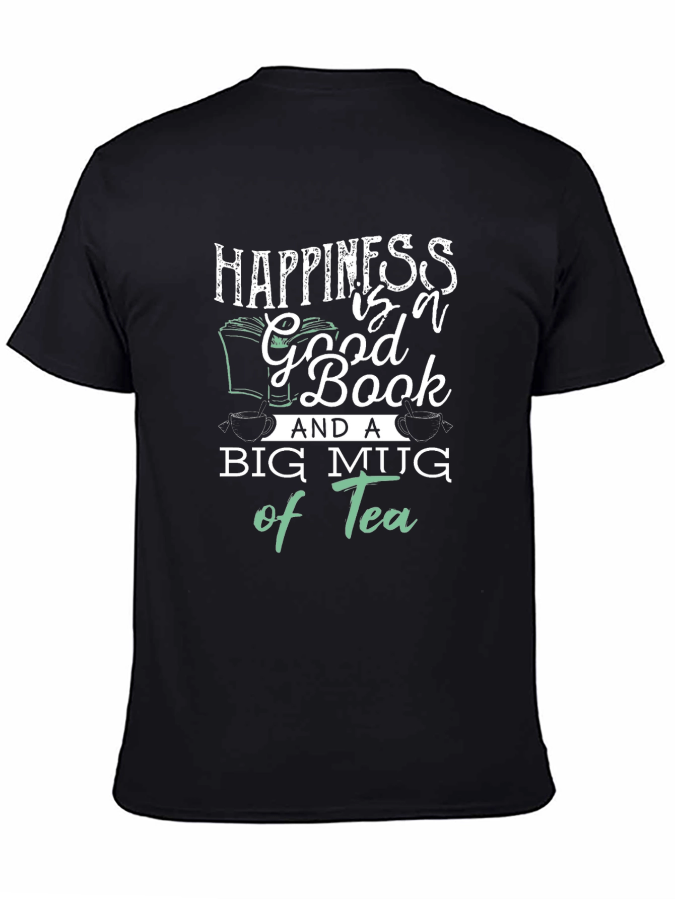 Happiness Good Book & Big Mug Tea T-Shirt