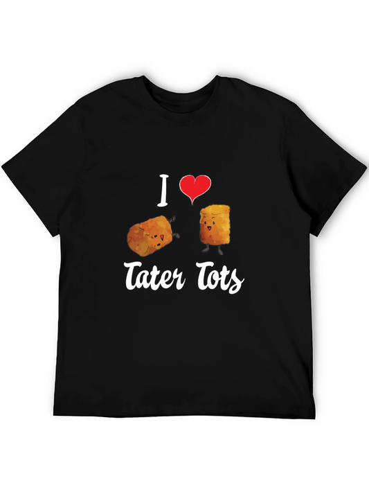 I Heart Tater Tots Graphic Tee - Black