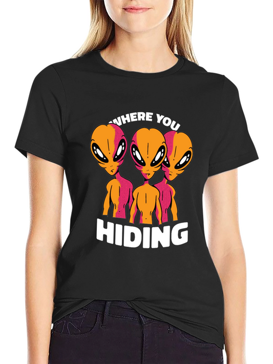 Alien Where You Hiding Graphic T-Shirt