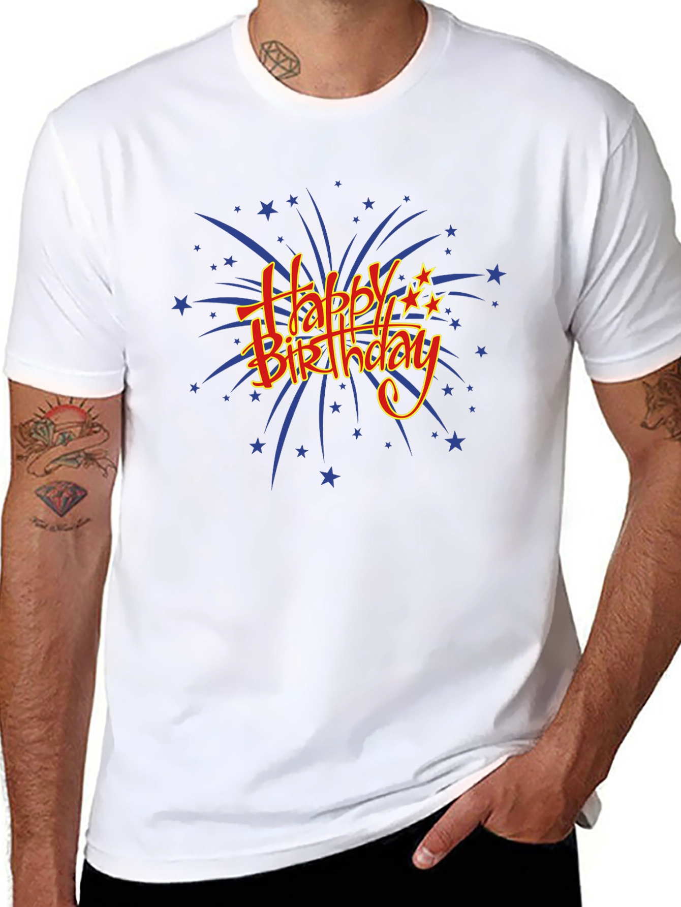 Happy Birthday Graphic T-Shirt - Black