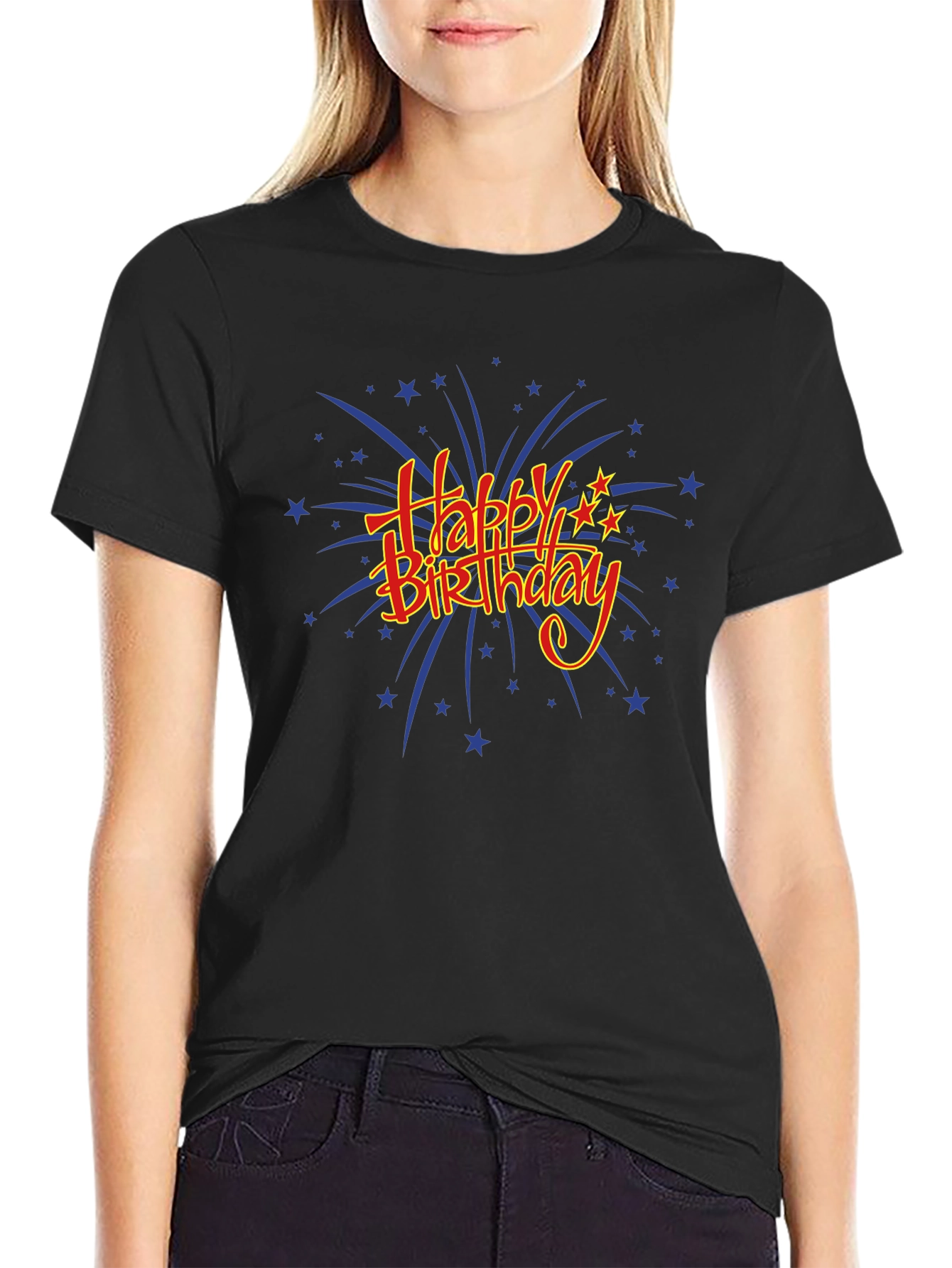 Happy Birthday Graphic T-Shirt - Black