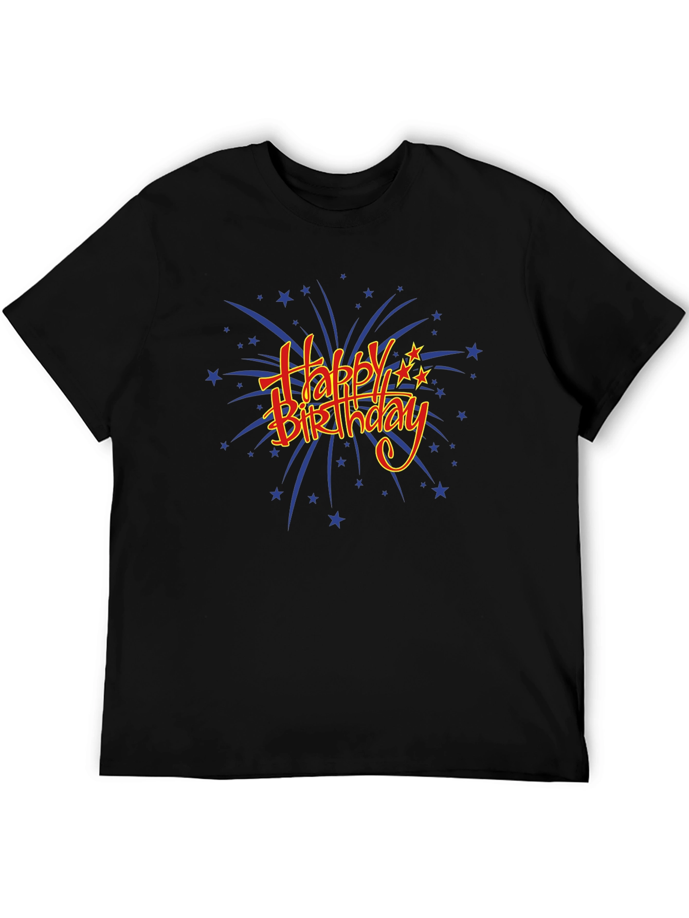 Happy Birthday Graphic T-Shirt - Black