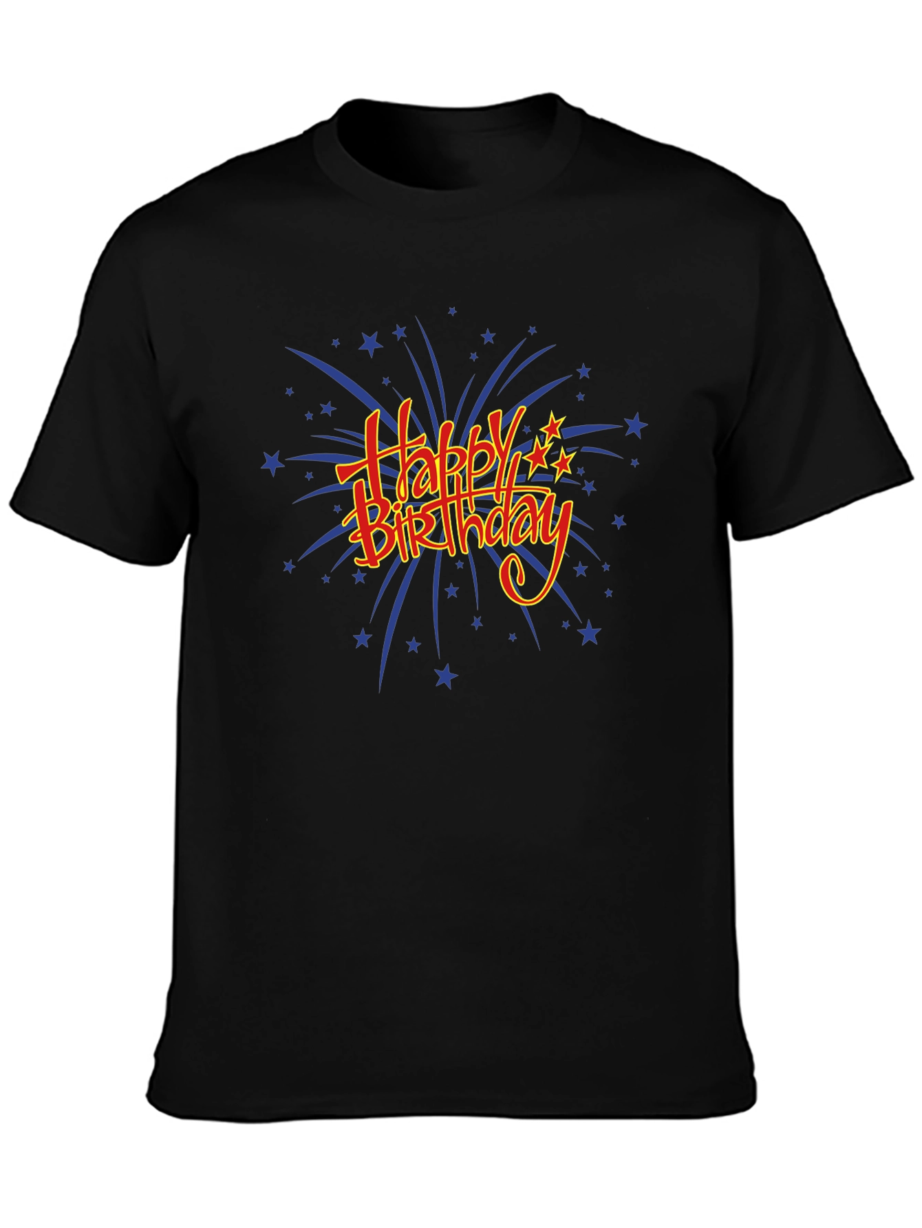 Happy Birthday Graphic T-Shirt - Black