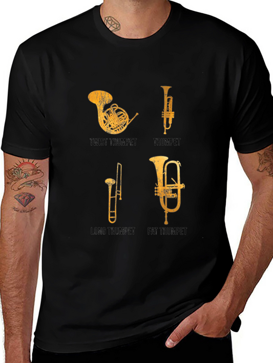 Funny Trumpet Types Graphic T-Shirt