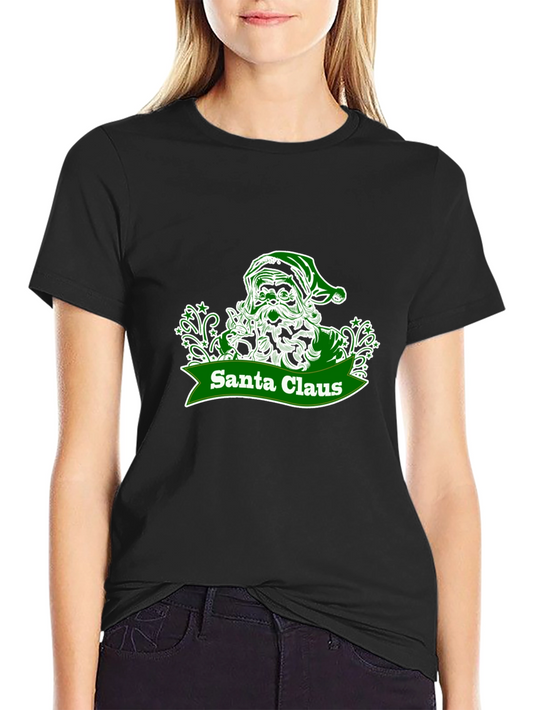 Santa Claus Graphic Tee - Festive Holiday Apparel