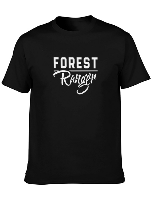 Forest Ranger Graphic T-Shirt - Black Casual Tee
