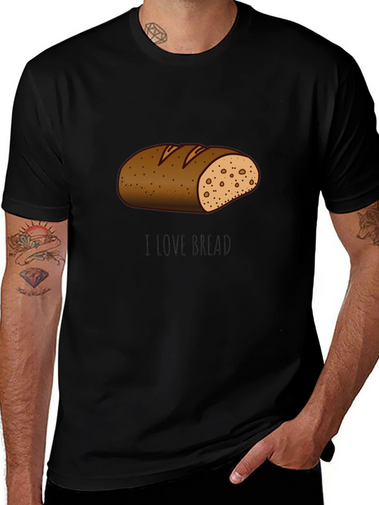 I Love Bread T-Shirt Funny Cartoon Loaf Tee