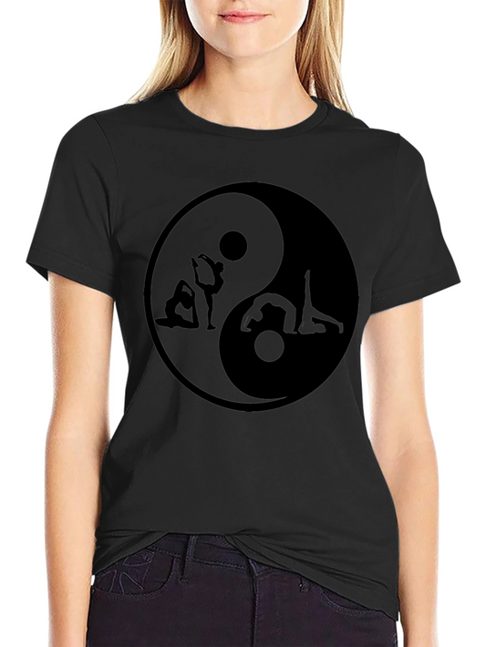 Yin Yang Yoga Pose Graphic T-Shirt