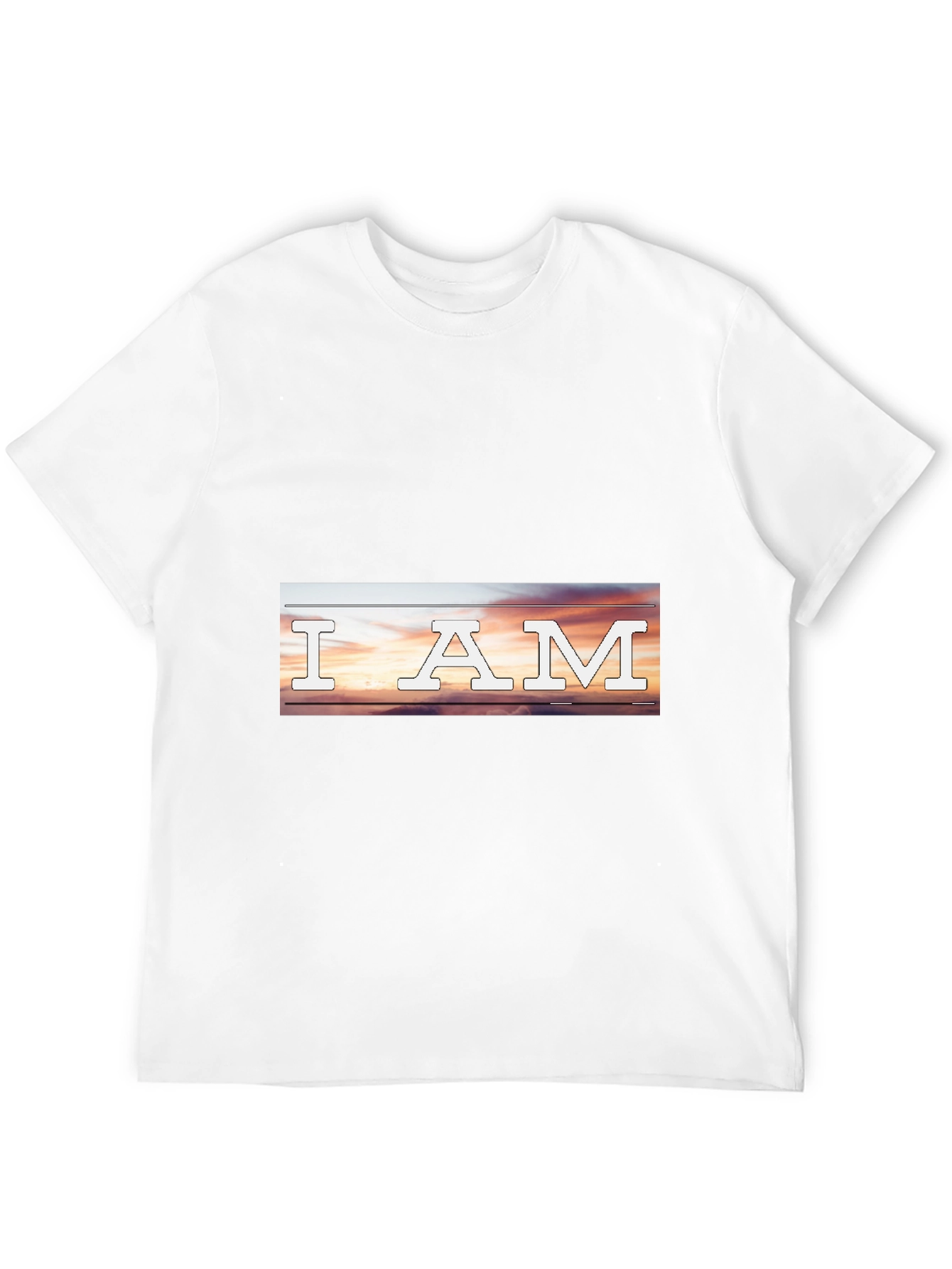 I AM Sunset Graphic Tee - Stylish Black T-Shirt
