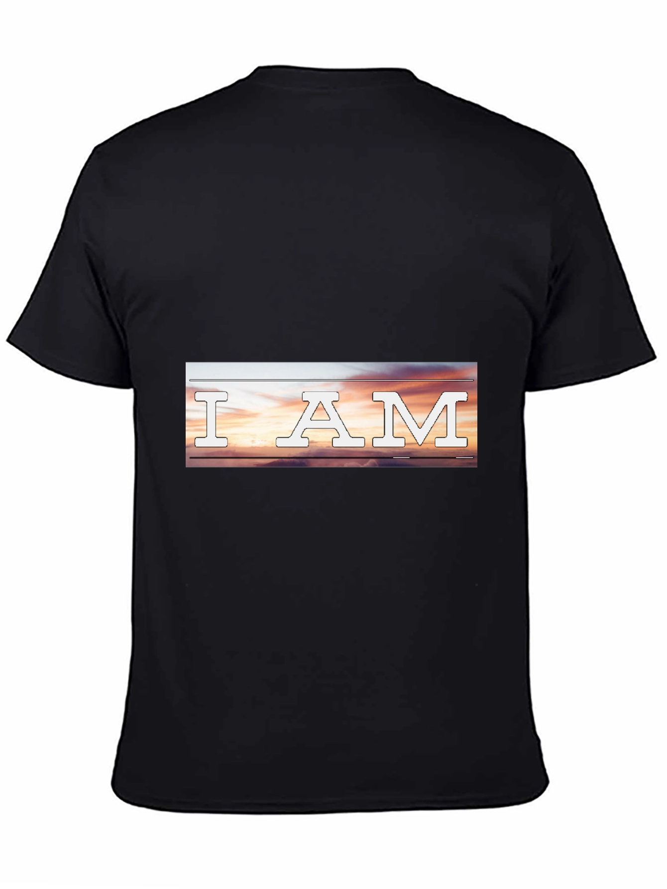 I AM Sunset Graphic Tee - Stylish Black T-Shirt