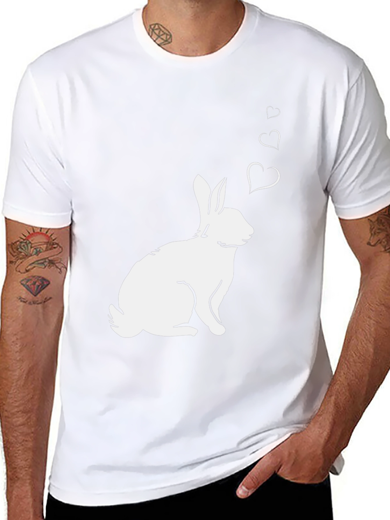 Rabbit Love T-Shirt - Cute Bunny Graphic Tee