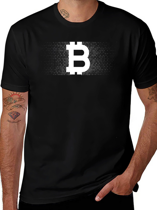 Bitcoin B Symbol Black T-Shirt - Crypto Fashion
