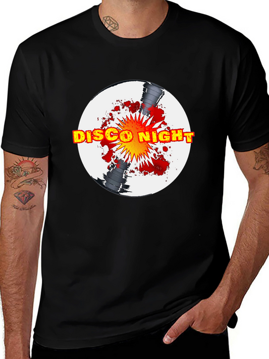 Disco Night Graphic T-Shirt - Black