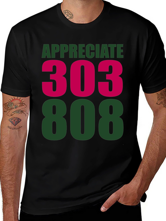 Appreciate 303 808 Graphic T-Shirt - Black