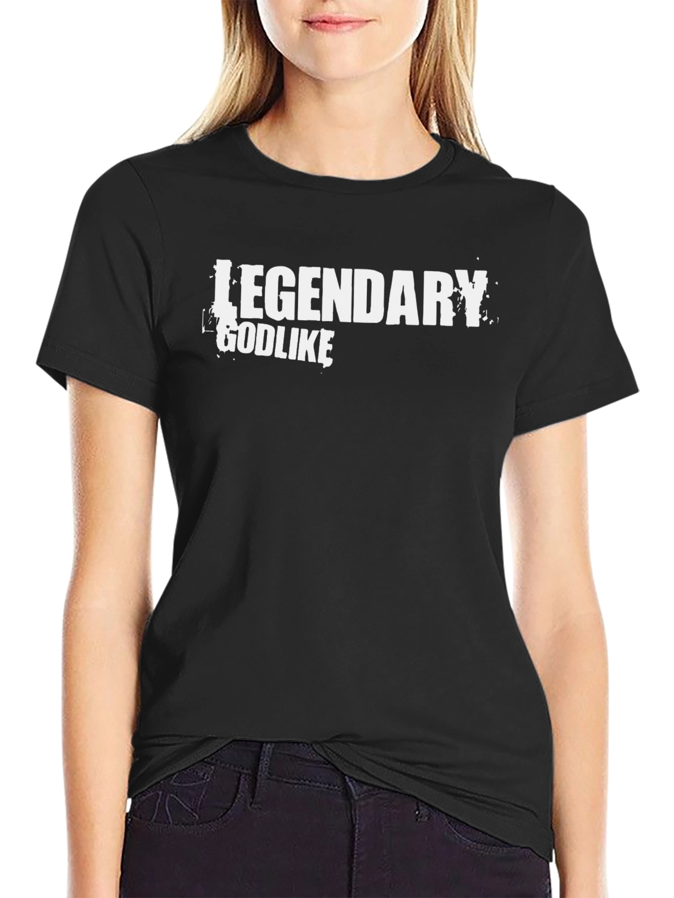 Legendary Godlike Graphic Black T-Shirt
