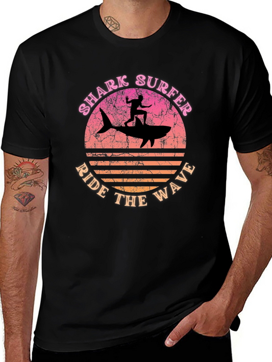 Shark Surfer Tee - Ride the Wave T-Shirt