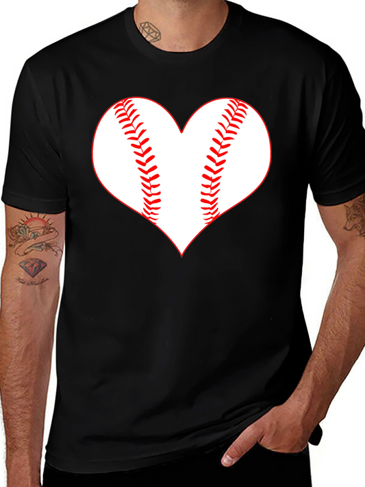 Baseball Heart Graphic T-Shirt