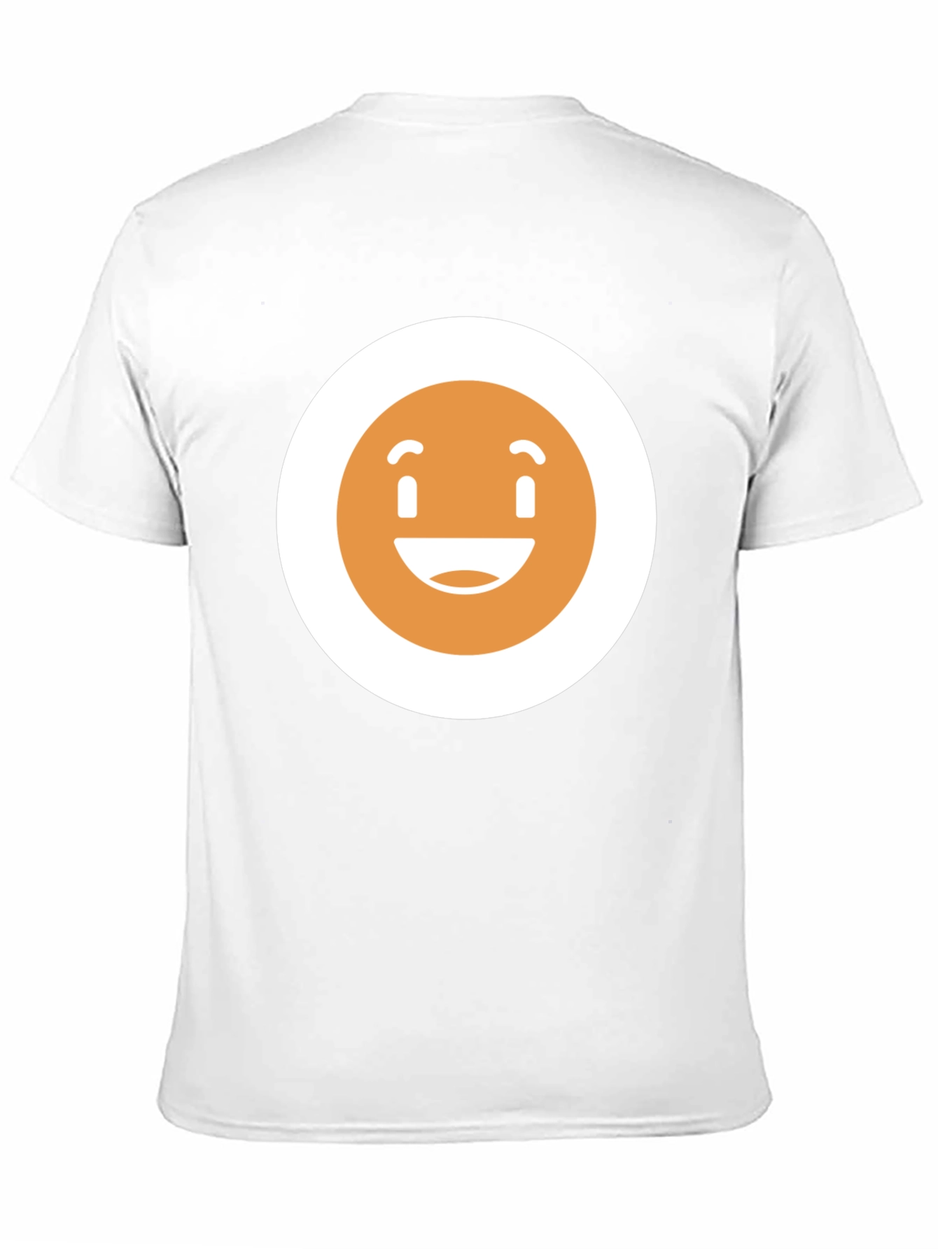 Happy Face Graphic Tee - Black Crew Neck T-Shirt
