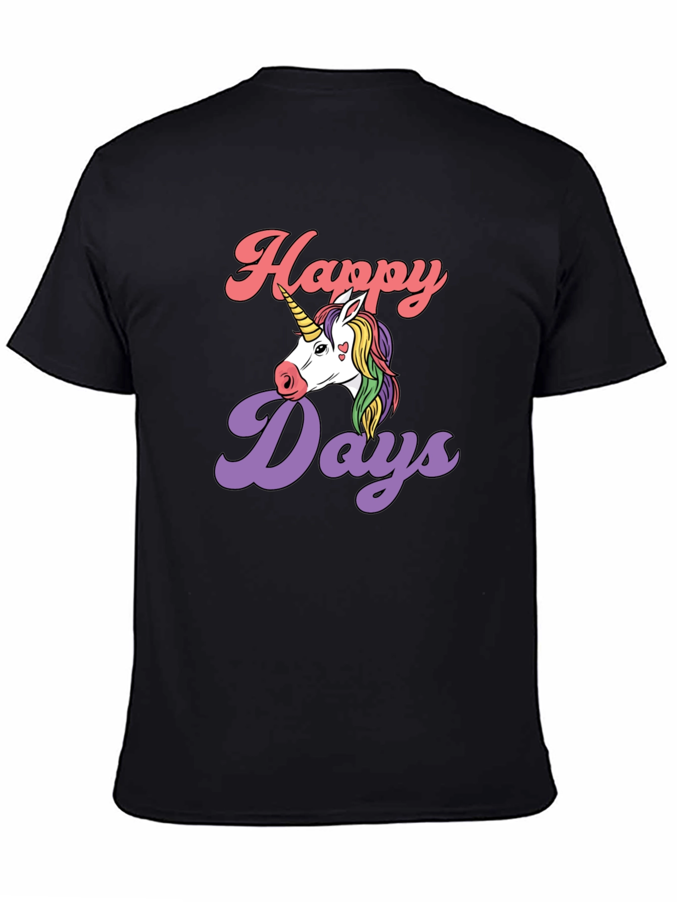 Happy Days Unicorn Graphic T-Shirt