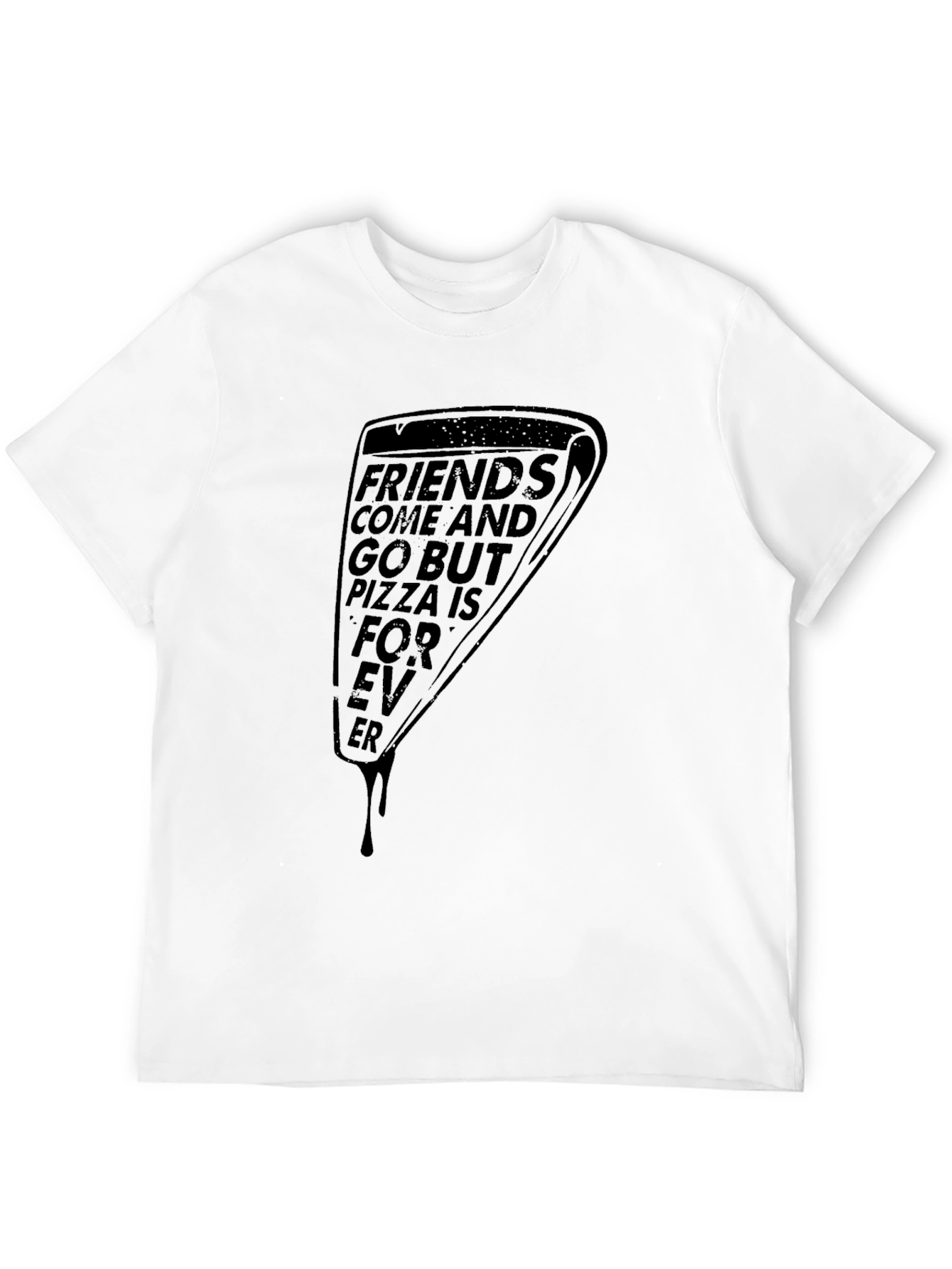 Pizza Forever Graphic Tee - Black Unisex Shirt