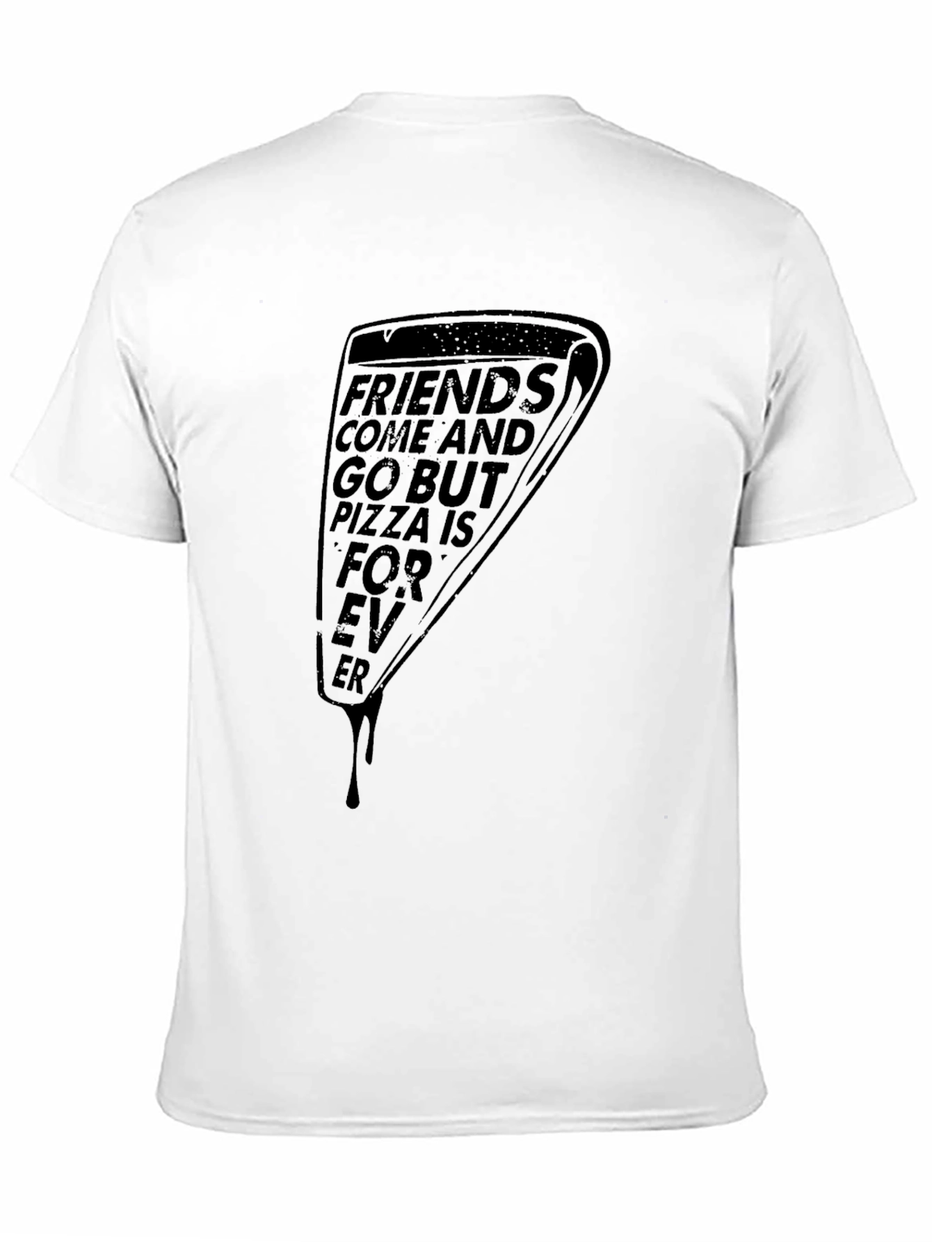 Pizza Forever Graphic Tee - Black Unisex Shirt