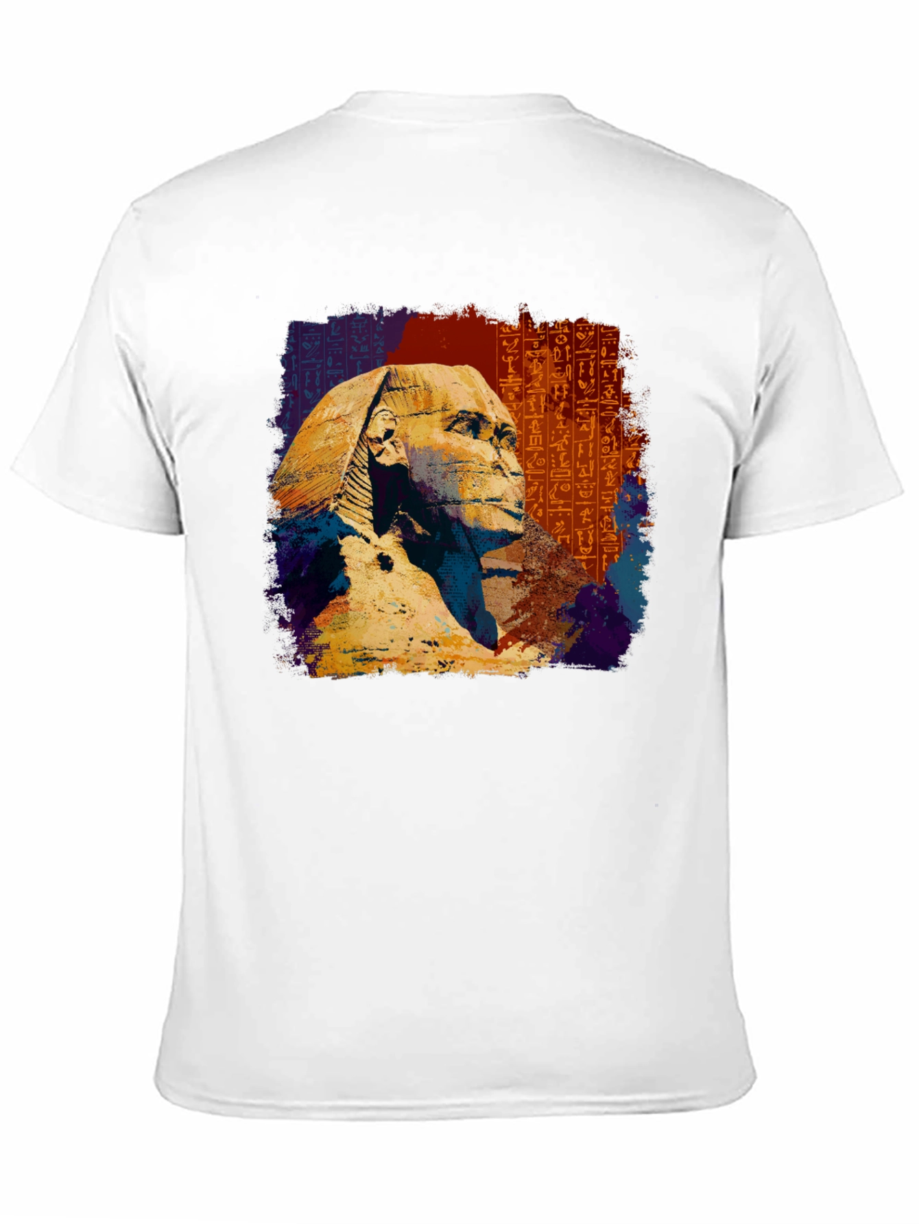 Egyptian Sphinx Graphic Tee - Black Cotton T-Shirt