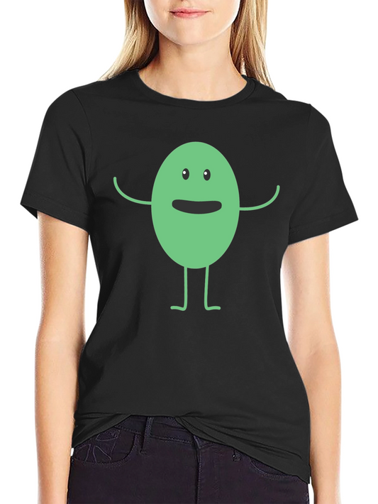 Funny Cartoon Character Black T-Shirt