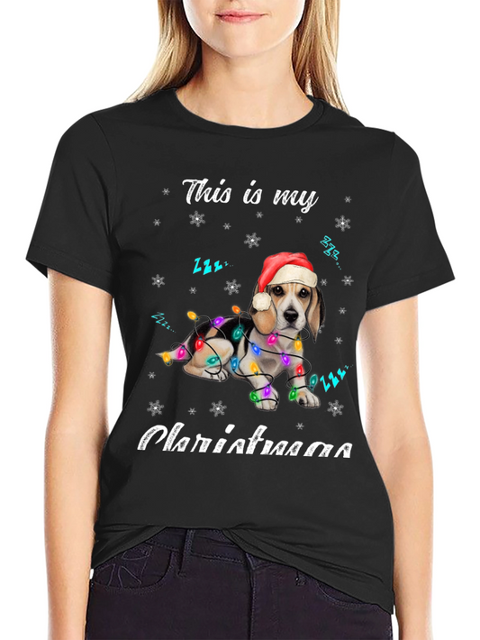 Dog Christmas Lights Graphic Tee