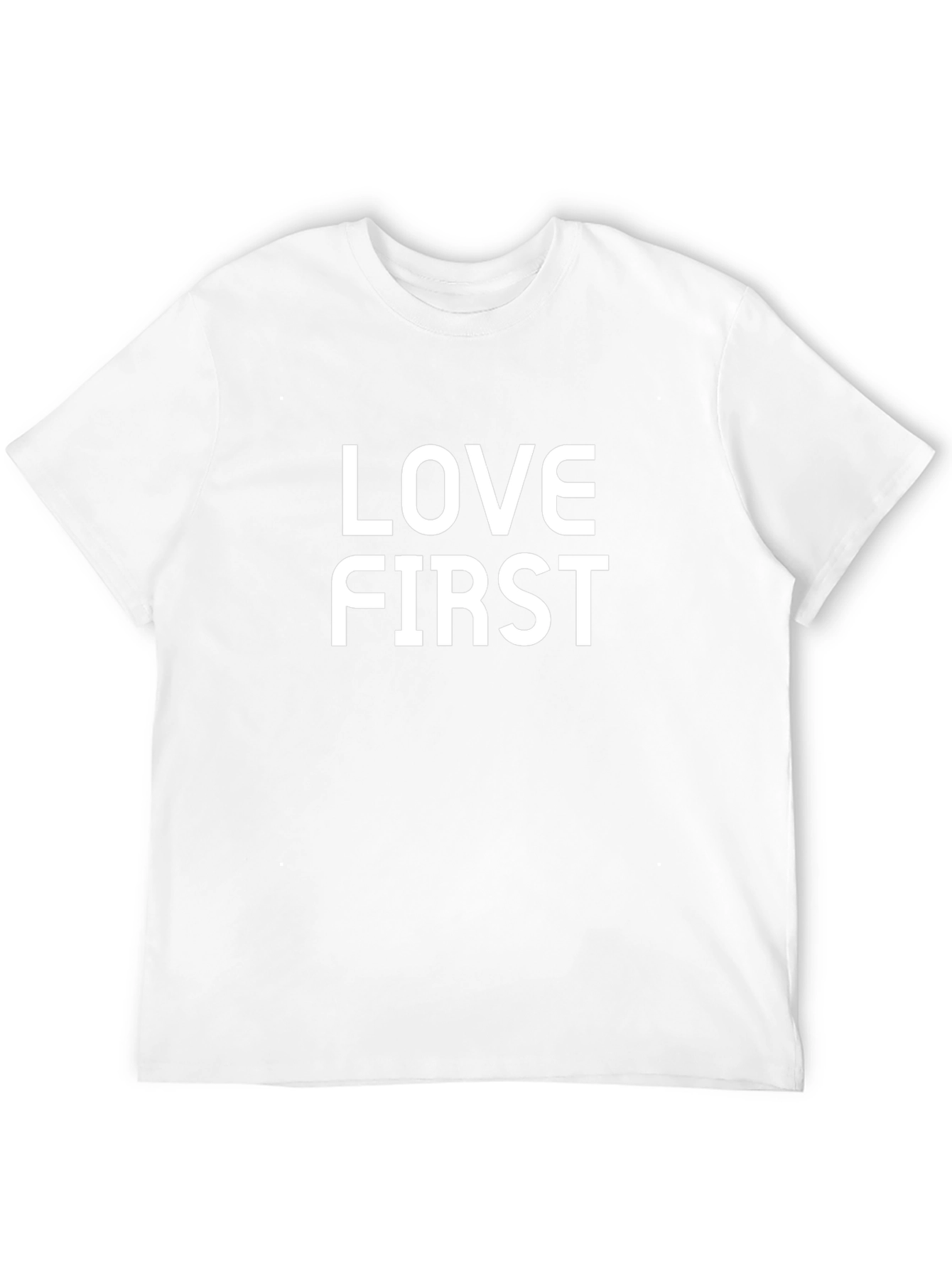 Love First Graphic Tee - Black Cotton Blend T-Shirt
