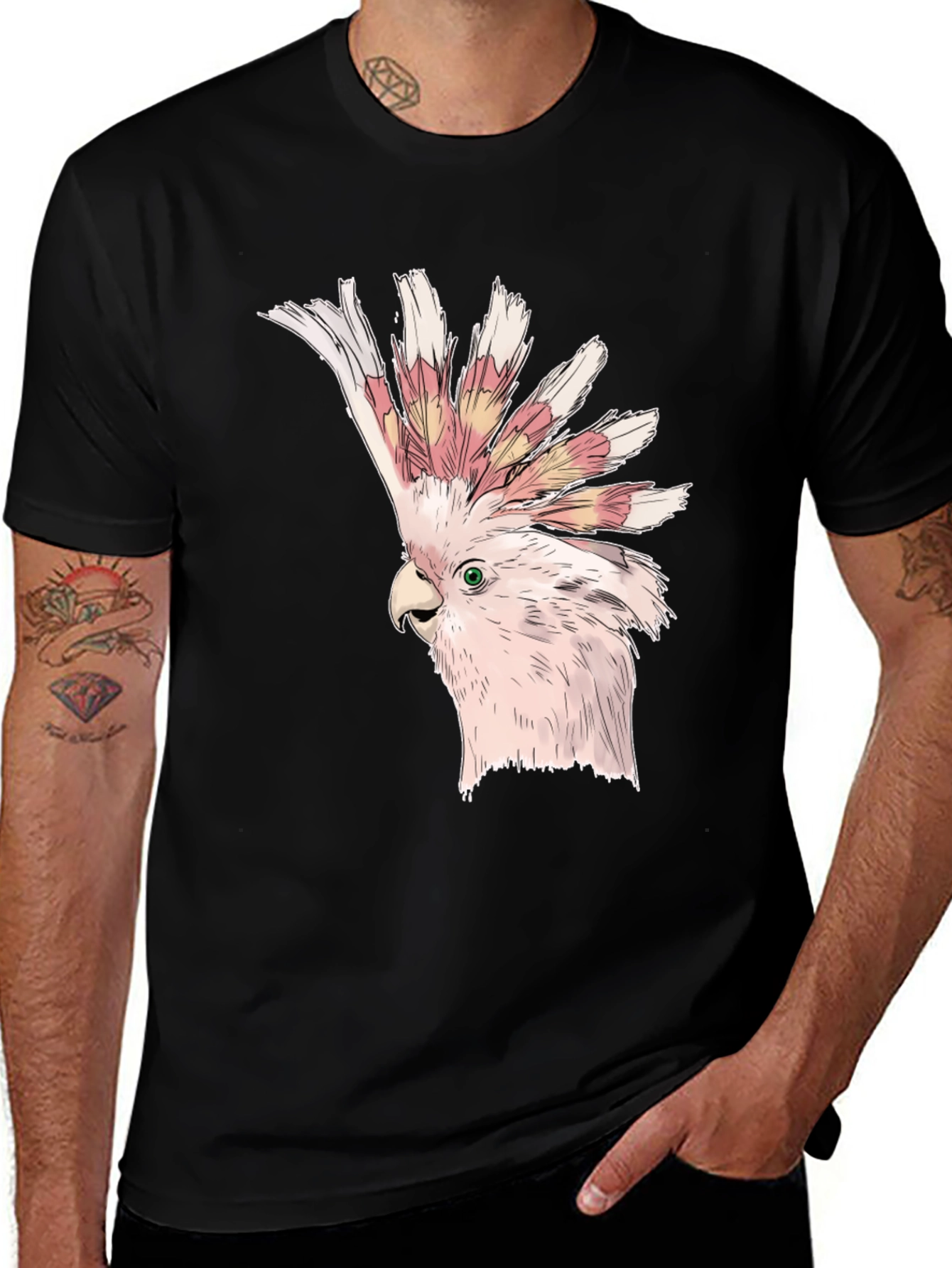 Cockatoo Graphic T-Shirt - Black