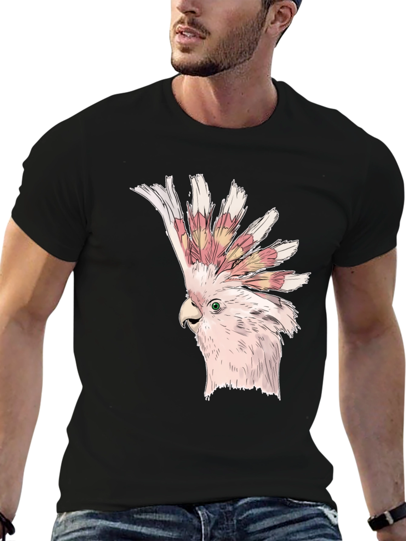 Cockatoo Graphic T-Shirt - Black