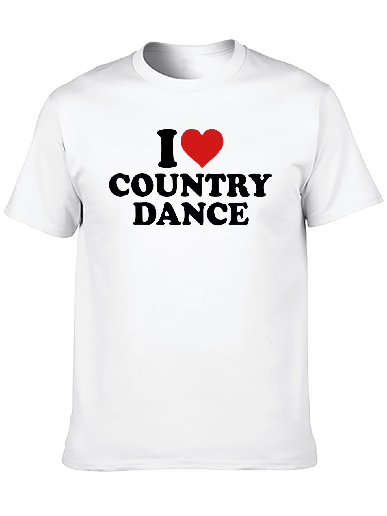 I Heart Country Dance Black T-Shirt