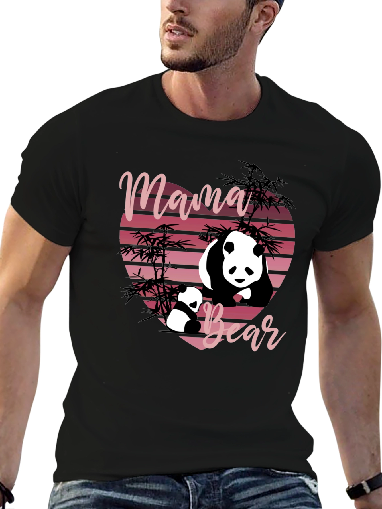 Mama Bear Panda Graphic T-Shirt - Cute & Stylish